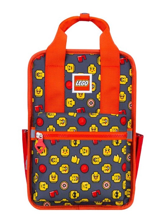 Rucsac Casual LEGO Tribini Fun Small - design Heads and Cup - rosu