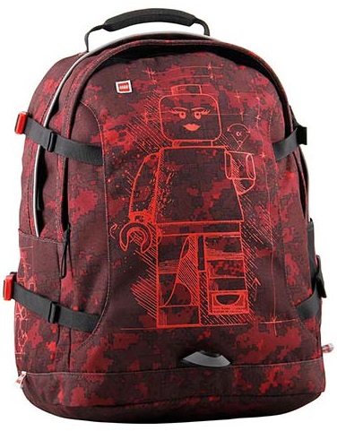 Rucsac Tech Teen, Lego Core Line - design Minifigures Burgundy Camo