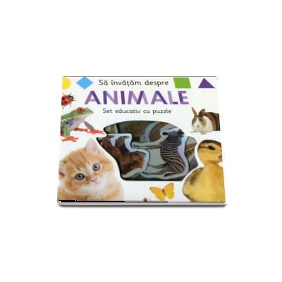 Sa invatam despre animale. Set educativ cu puzzle