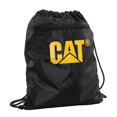 Sac sport CATERPILLAR, cu buzunar in fata, polyester - negru