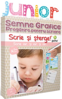 Semne si grafice. Pregatire pentru scriere. Scrie si sterge (Junior 3-5 ani)