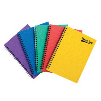 Set 5 caiete cu spirala Pukka Pad A5, 120 pag, dictando, microperforatii desprindere, mix 5 culori