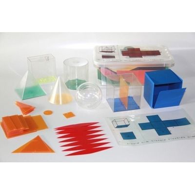 Set 6 corpuri geometrice, forme desfasurate din plastic