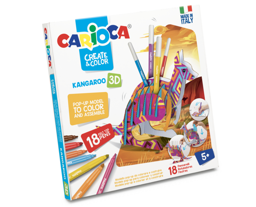 Set articole creative model Kangaroo 3D, Carioca