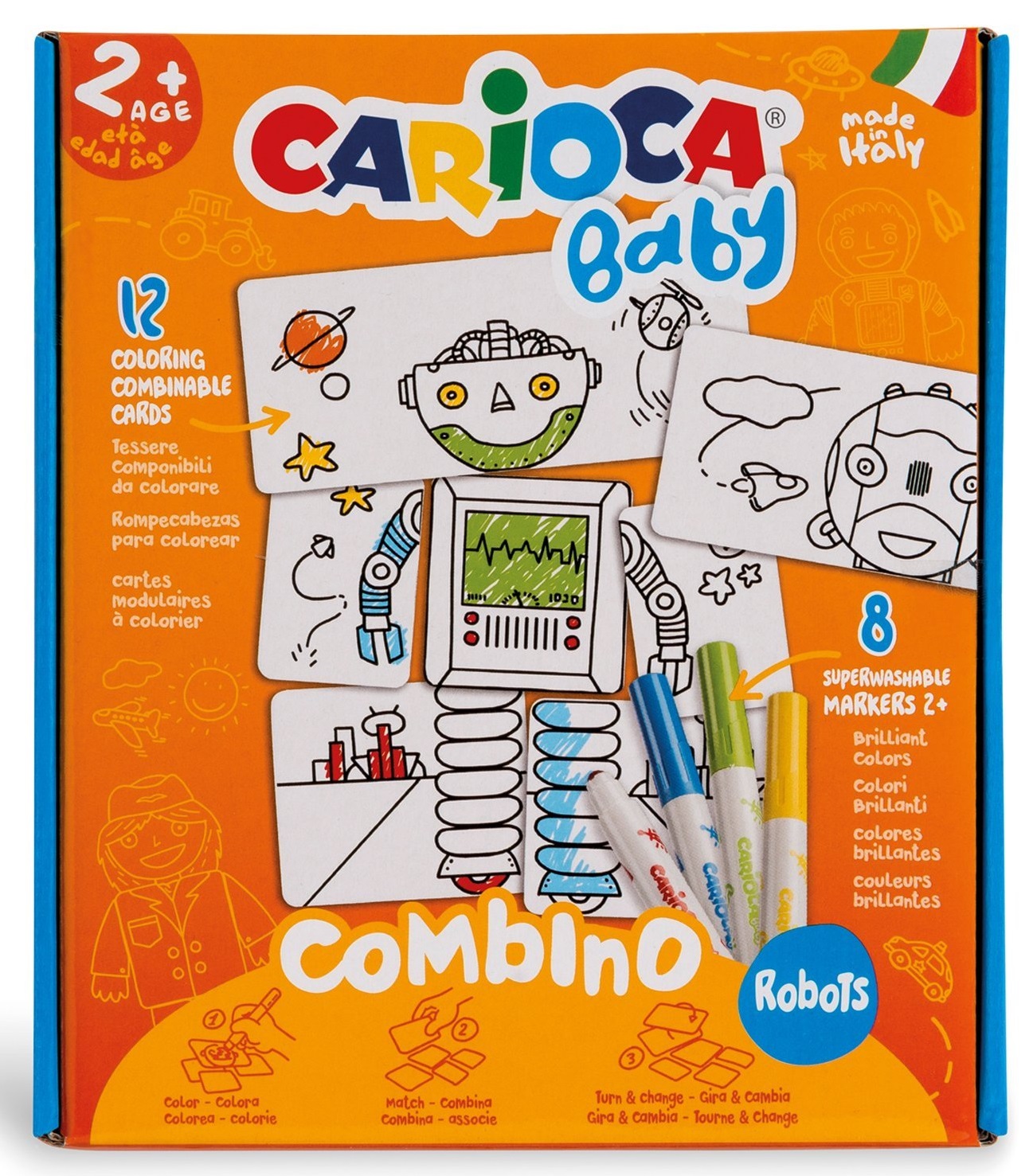 Set articole creative model robot, Carioca Baby