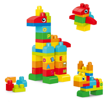 Set de constructie in cutie - Animalute (62 piese)