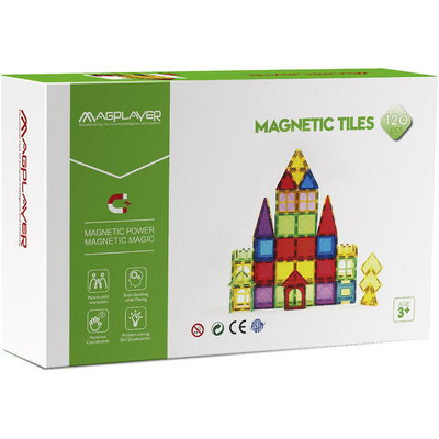 Set de constructie magnetic 3D - 120 piese