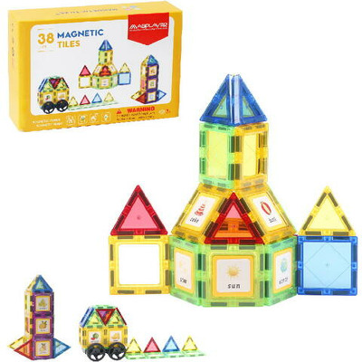 Set de constructie magnetic 3D - 38 piese