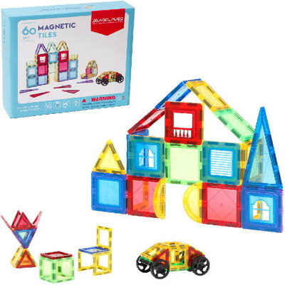 Set de constructie magnetic 3D - 60 piese