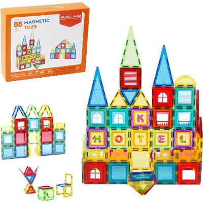 Set de constructie magnetic 3D - 88 piese