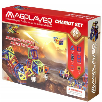 Set de constructie magnetic - 66 piese