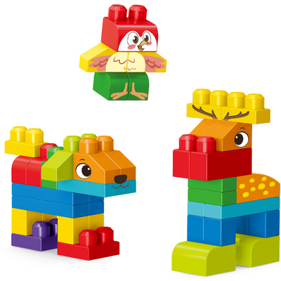 Set de constructie STEAM - Animalute haioase (44 piese)