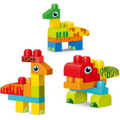 Set de constructie STEAM - Dinozauri haiosi (31 piese)