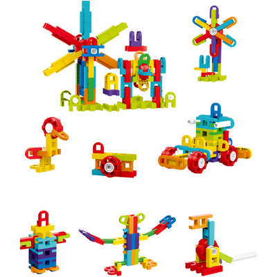 Set de constructie STEAM - Fun Blocks (78 piese)