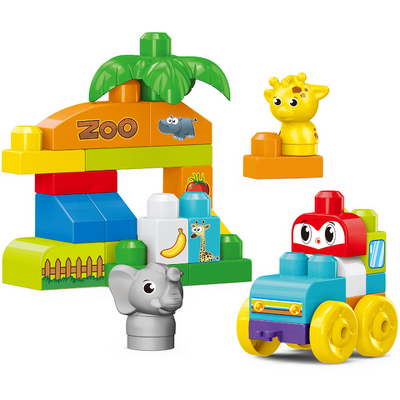 Set de constructie STEAM - Zoo distractiva (32 piese)