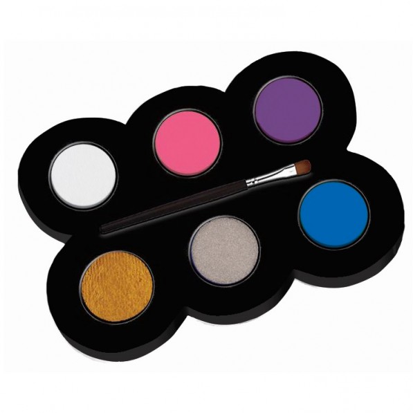 Set machiaj ALPINO Make-up pallete Princess - 6 culori   pensula