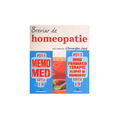 Setul complet al farmacistului. MemoMed 2013 in 2 Volume si Breviar de homeopatie. Editia a 3-a