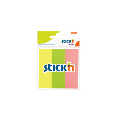 Stick notes index 76 x 25 mm, 3 x 50 file/set, Stick - 3 culori neon