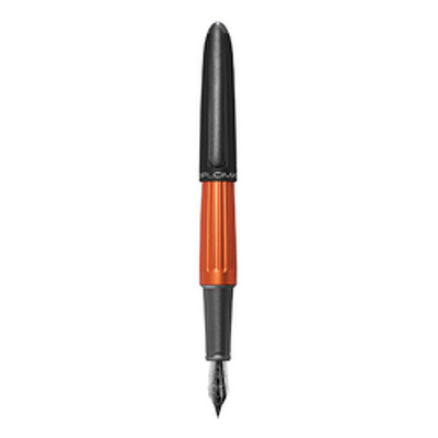 Stilou Diplomat Aero, cu penita M, din otel inoxidabil - black orange