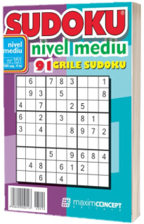 Sudoku nivel mediu. 91 grile sudoku. Numarul 151