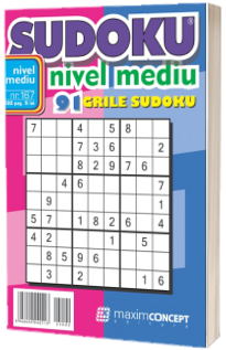 Sudoku nivel mediu. 91 grile sudoku. Numarul 167.