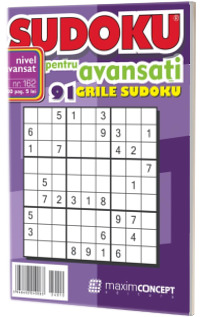 Sudoku pentru avansati. 91 grile sudoku. Numarul 162