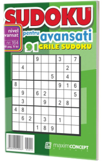 Sudoku pentru avansati. 91 grile sudoku. Numarul 164