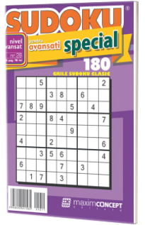 Sudoku pentru avansati special, numarul 28. 180 de grile sudoku clasic