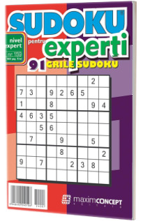 Sudoku pentru experti. 91 grile sudoku. Numarul 159