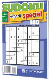 Sudoku pentru experti special, numarul 31. 180 de grile sudoku clasic