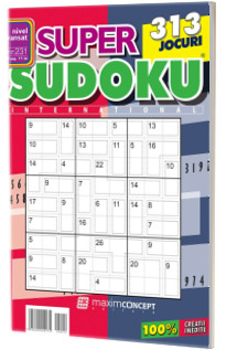 Super Sudoku, numarul 231. Nivel avansat