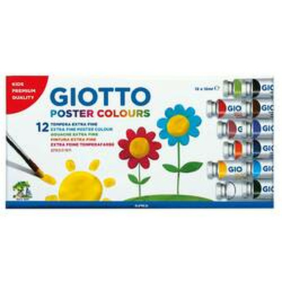 Tempera 12ml, 12 culori/set, GIOTTO Poster Colors