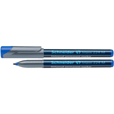 Universal permanent marker Schneider Maxx 224 M, varf 1mm - albastru