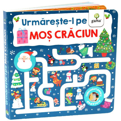 Urmareste-l pe Mos Craciun.  Labirinturi pentru degetele